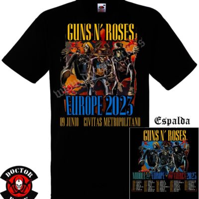 Camiseta Guns N Roses Madrid 2023