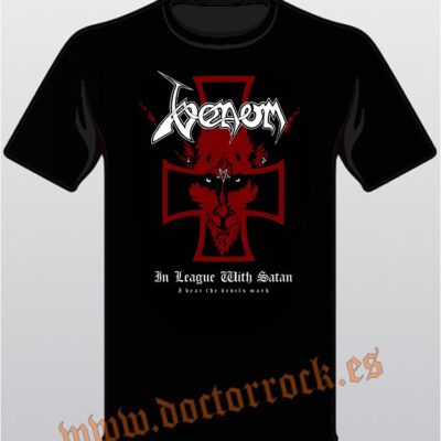 Camiseta Venom In League with Satan