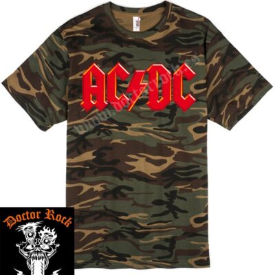 Camiseta AC/DC Logo Camuflaje