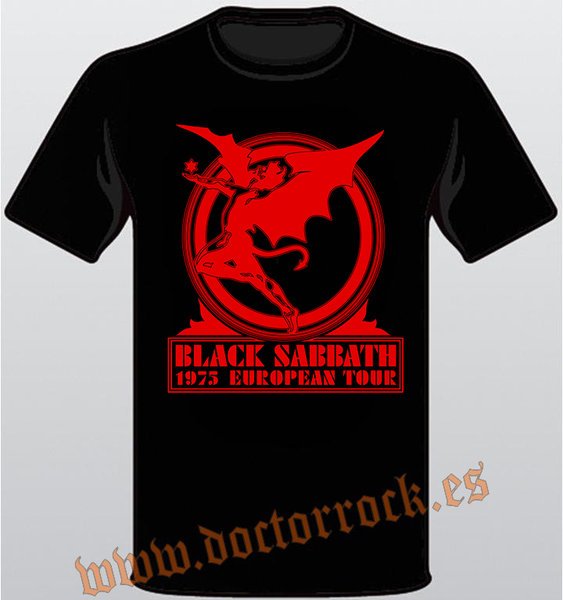 Camiseta Black Sabbath 1975 European Tour