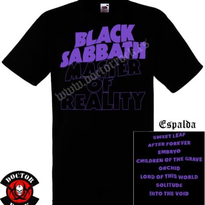 Camiseta Black Sabbath Master Of Reality Tracklist