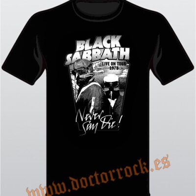 Camiseta Black Sabbath Never Say Die Live On Tour 1978