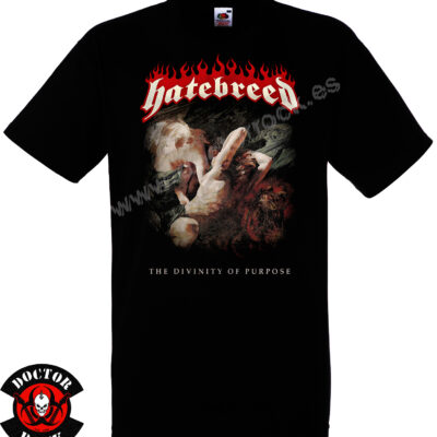 Camiseta negra Hatebreed The Divinity of Purpose de 100% algodón con diseño del álbum