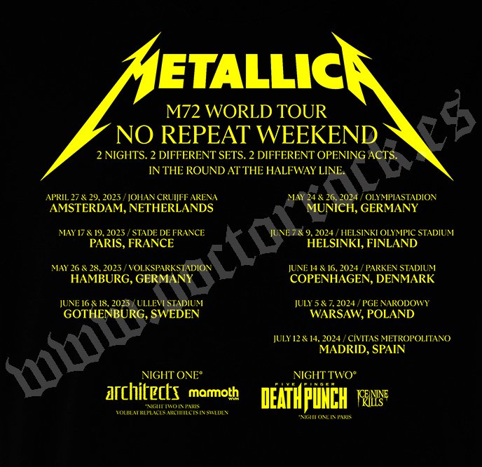 Camiseta Metallica M72 World Tour - Imagen 2
