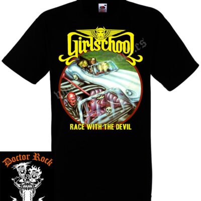 Camiseta Girlschool Race With The Devil