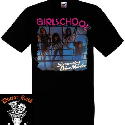 Camiseta Girlschool Screaming Blue Murder