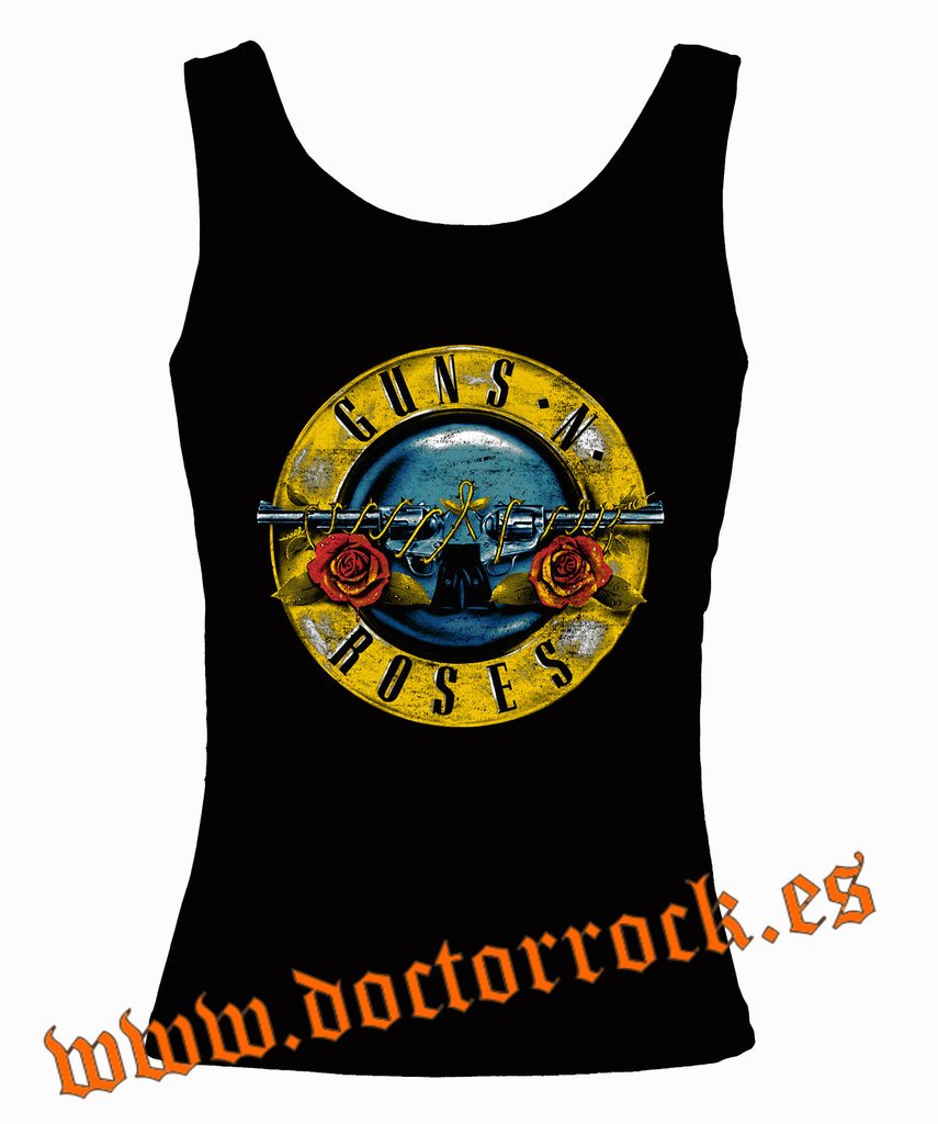 Camiseta Guns N Roses Bullet Logo Vintage Tirantes