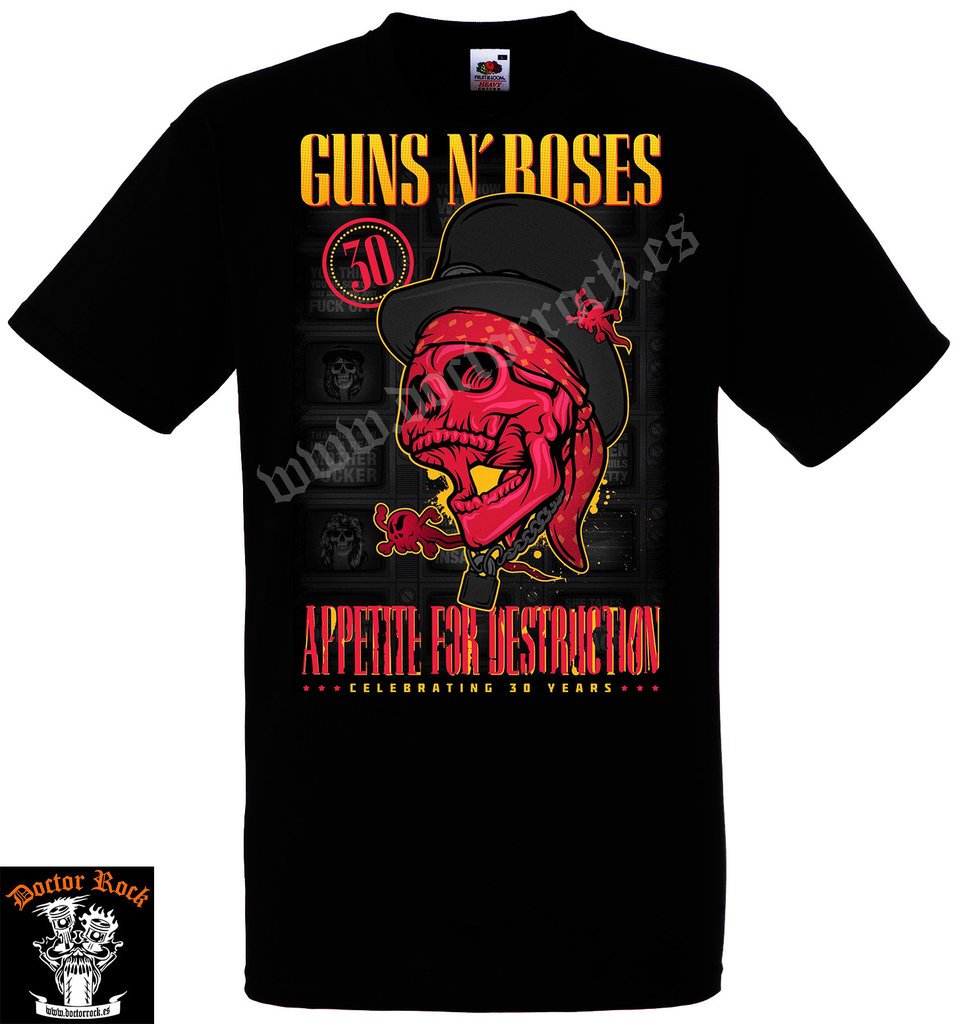 Camiseta Guns N Roses Appetite 30 Years