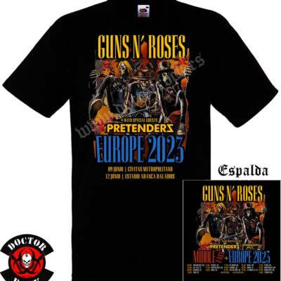 Camiseta Guns N Roses Europe 2023