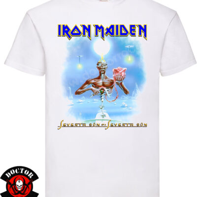 Camiseta Iron Maiden Seventh Son Blanca