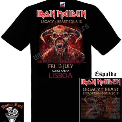Camiseta Iron Maiden Lisboa 13-6-18
