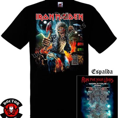Camiseta Iron Maiden 2025 Run For Your Lives Tour