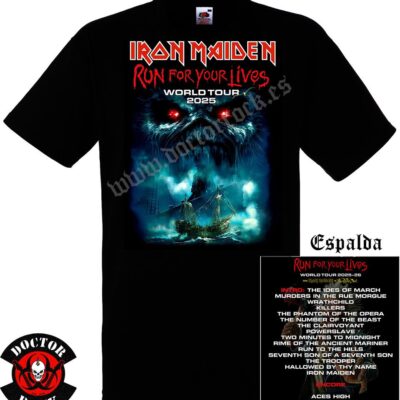 Camiseta Iron Maiden 2025 Tour Setlist