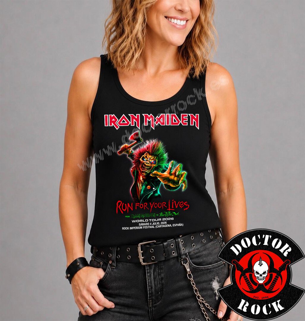 Camiseta Iron Maiden 2026 Cartagena Tirantes Chica