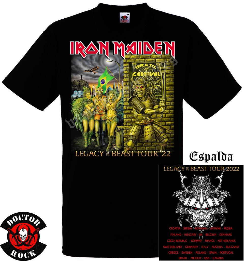Camiseta Iron Maiden Brasil 2022