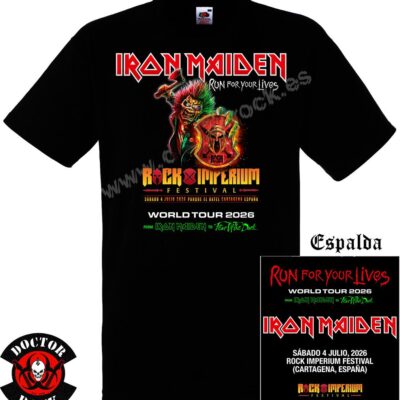 Camiseta Iron Maiden 2026 Rock Imperium