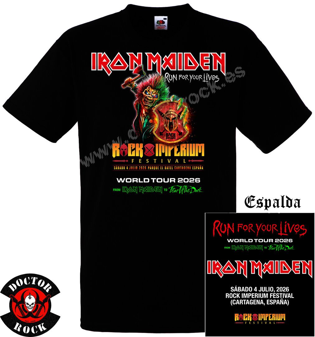 Camiseta Iron Maiden 2026 Rock Imperium
