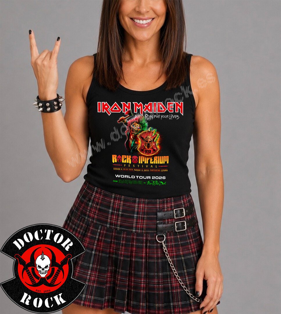 Camiseta Iron Maiden 2026 Rock Imperium Tirantes Chica