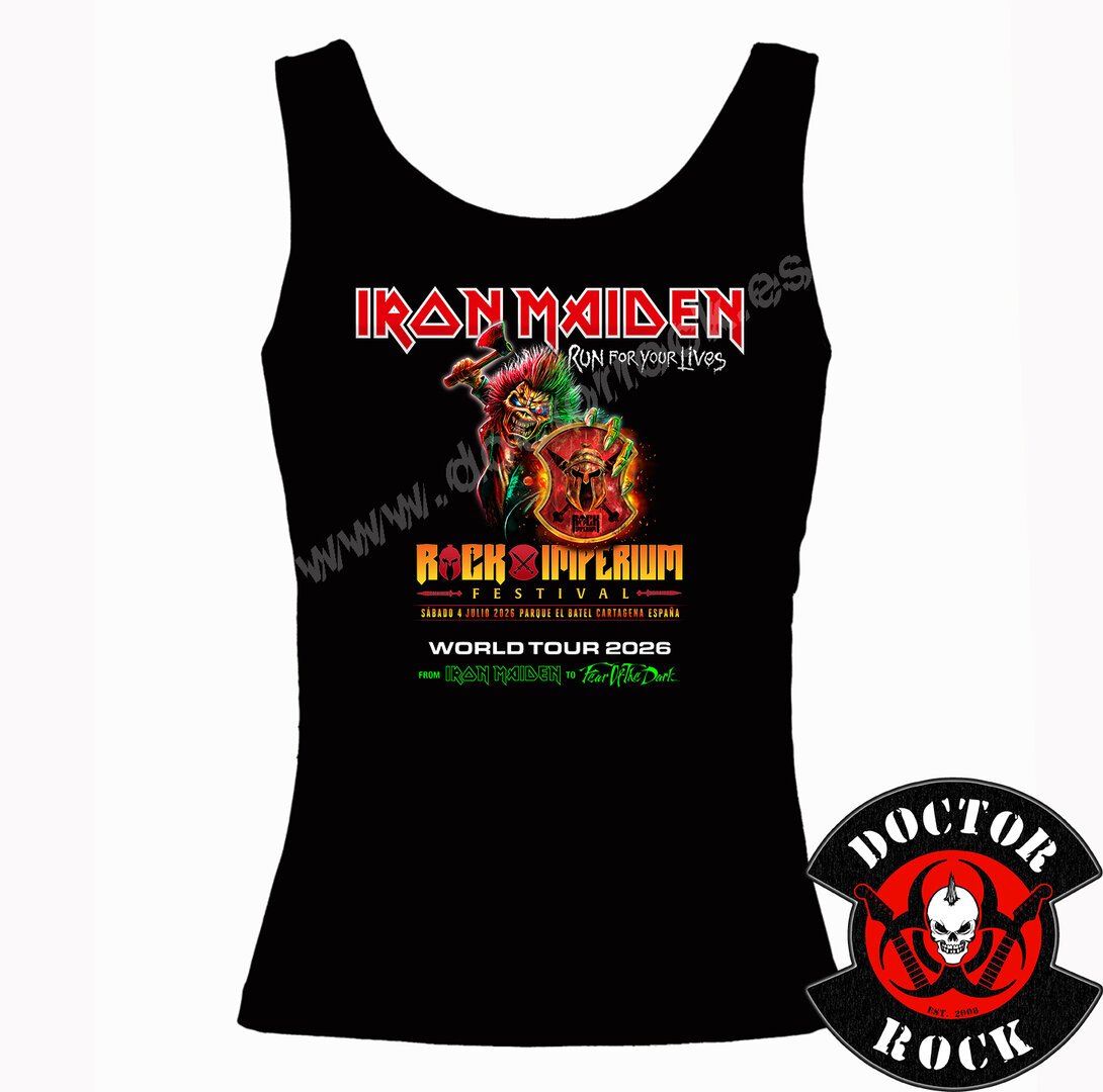 Camiseta Iron Maiden 2026 Rock Imperium Tirantes Chica - Imagen 2