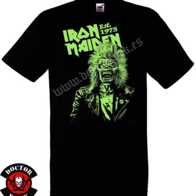 Camiseta Iron Maiden Est 1975 Green