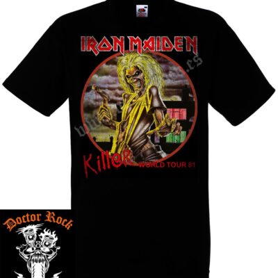 Camiseta Iron Maiden Killer World Tour Vintage