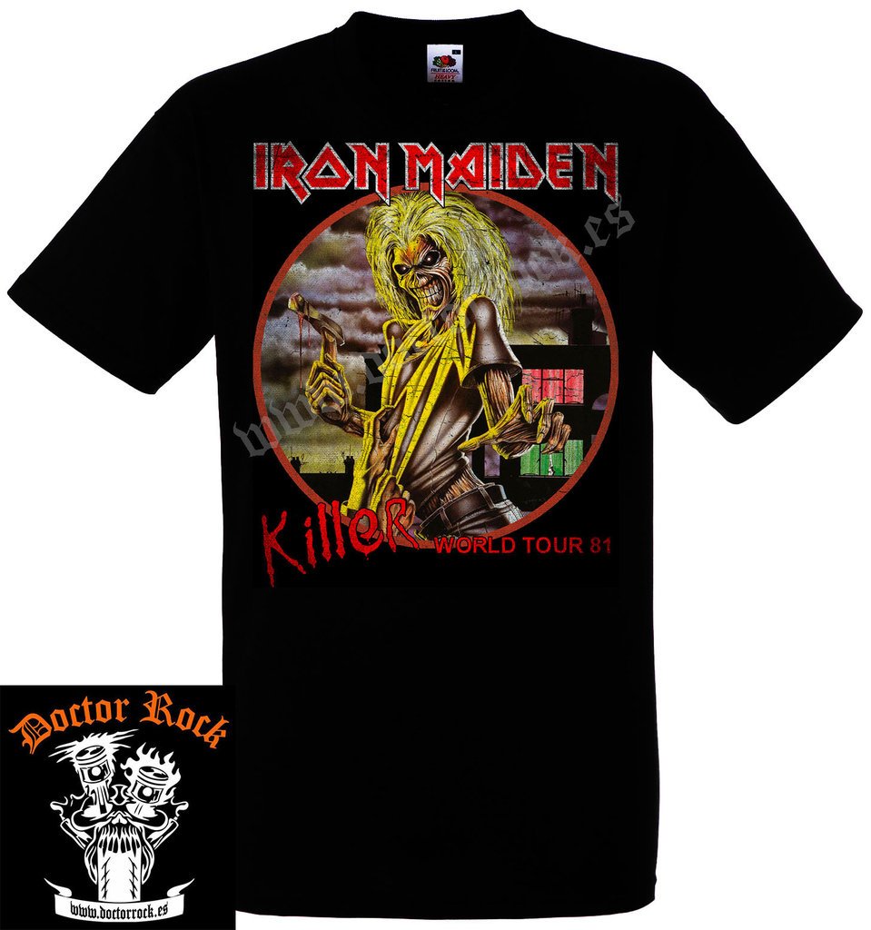 Camiseta Iron Maiden Killer World Tour Vintage