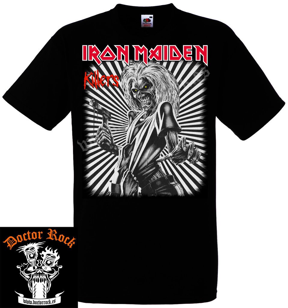 Camiseta Iron Maiden Killers (Black/White)