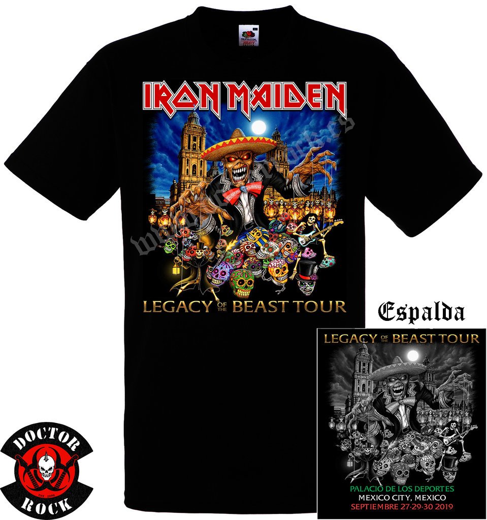 Camiseta Iron Maiden Legacy In Mexico 2019