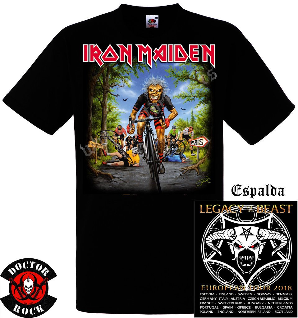 Camiseta Iron Maiden Paris 2018