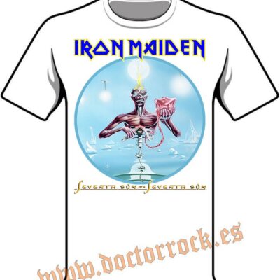 Camiseta Iron Maiden Seventh Son Blanca