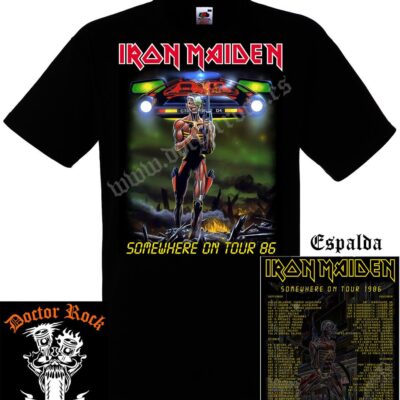 Camiseta Iron Maiden Somewhere On Tour 86