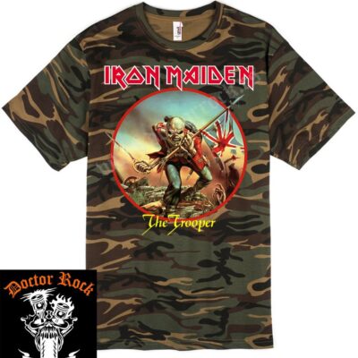 Camiseta Iron Maiden The Trooper Camuflaje
