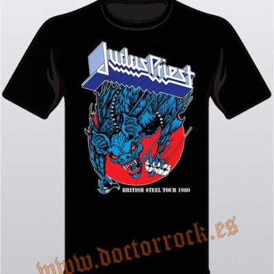 Camiseta Judas Priest British Steel Tour 1980