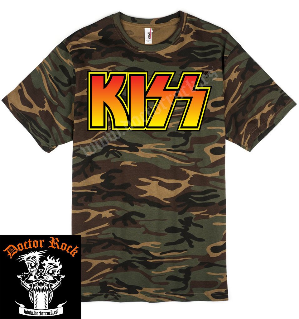 Camiseta Kiss Camuflaje