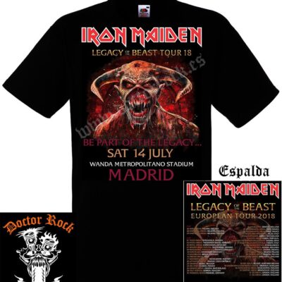 Camiseta Iron Maiden 14 Julio 2018 Madrid