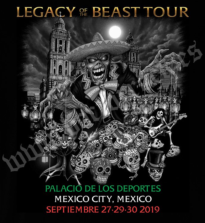 Camiseta Iron Maiden Legacy In Mexico 2019 - Imagen 2