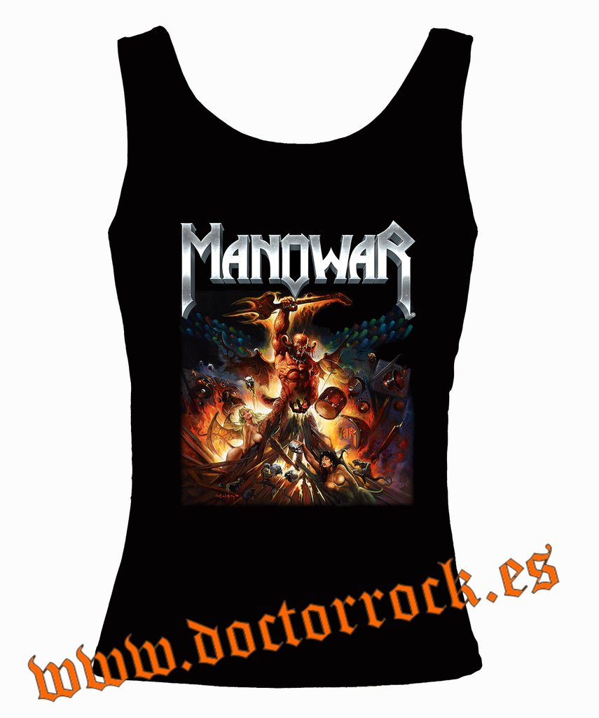 Camiseta Manowar Hell On Stage Tirantes