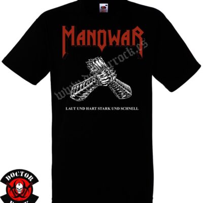 Camiseta Manowar Laut Und Hart...
