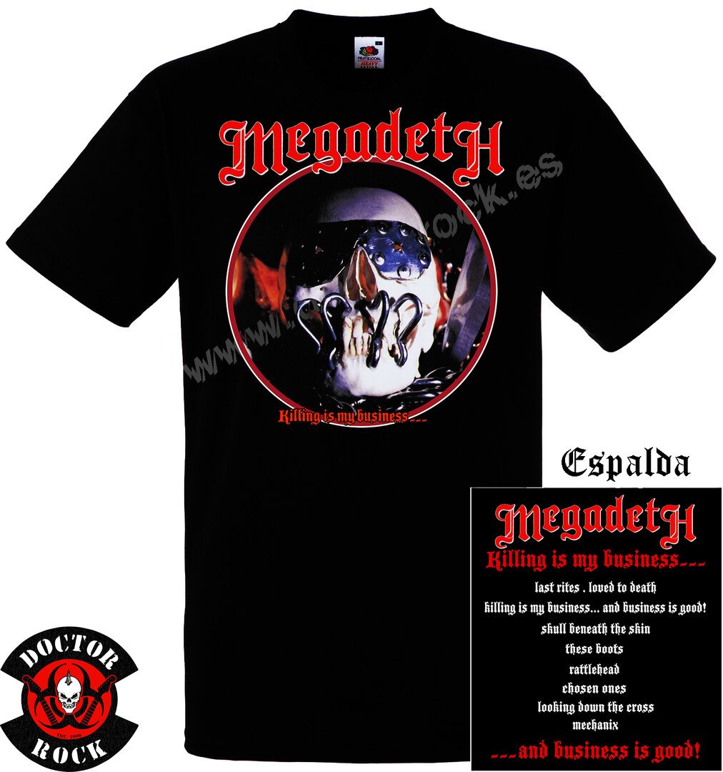 Camiseta Megadeth Killing Is My Business Tracklist