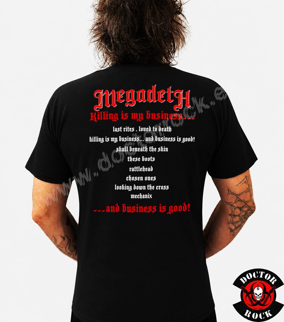 Camiseta Megadeth Killing Is My Business Tracklist - Imagen 3
