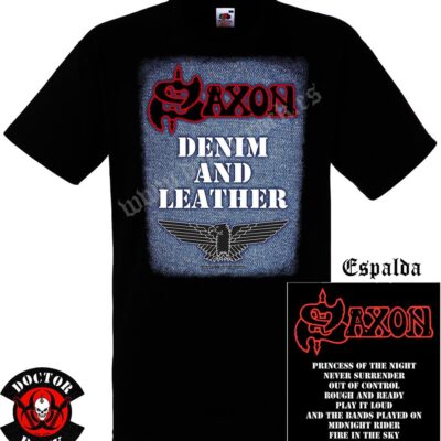 Camiseta Saxon Denim And Leather Tracklist
