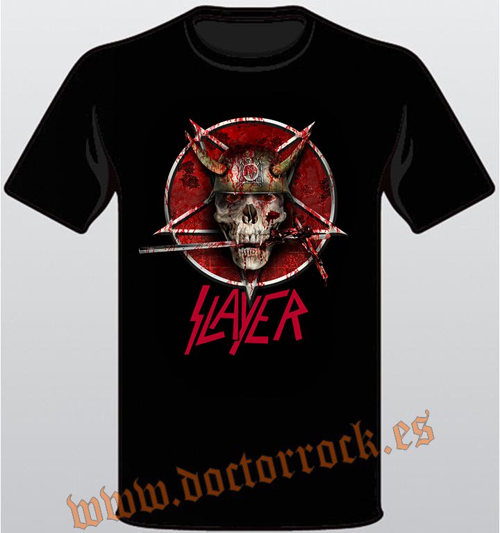Camiseta Slayer Skull And Pentagram