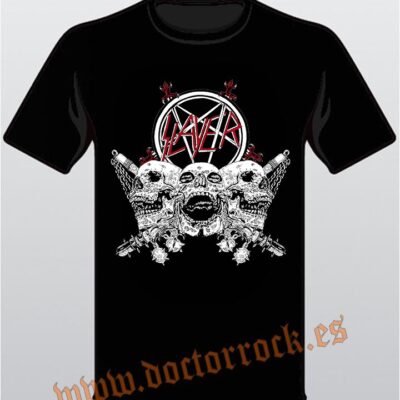 Camiseta Slayer Skulls Logo