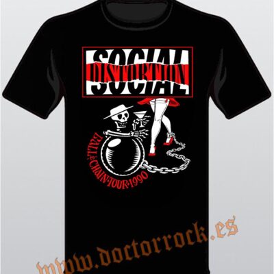 Camiseta Social Distortion Ball and Chain Tour 1990