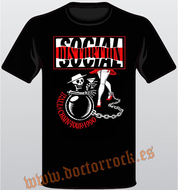 Camiseta Social Distortion Ball and Chain Tour 1990