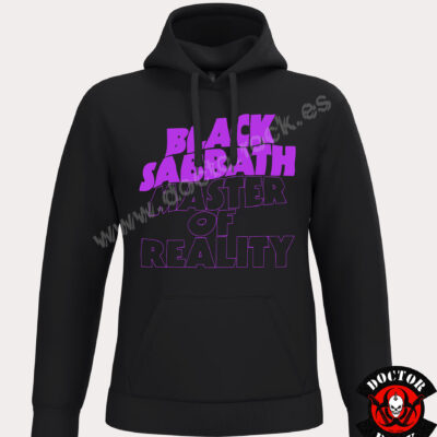 Sudadera negra Black Sabbath Master of Reality con capucha y estampación violeta