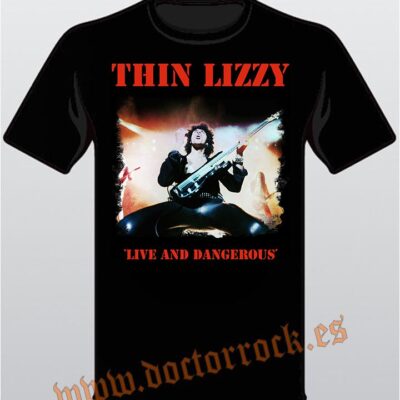 Camiseta Thin Lizzy Live And Dangerous
