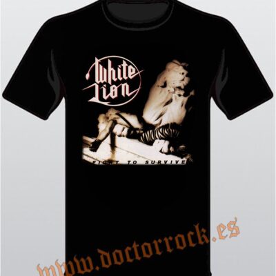 Camiseta White Lion Fight to Survive