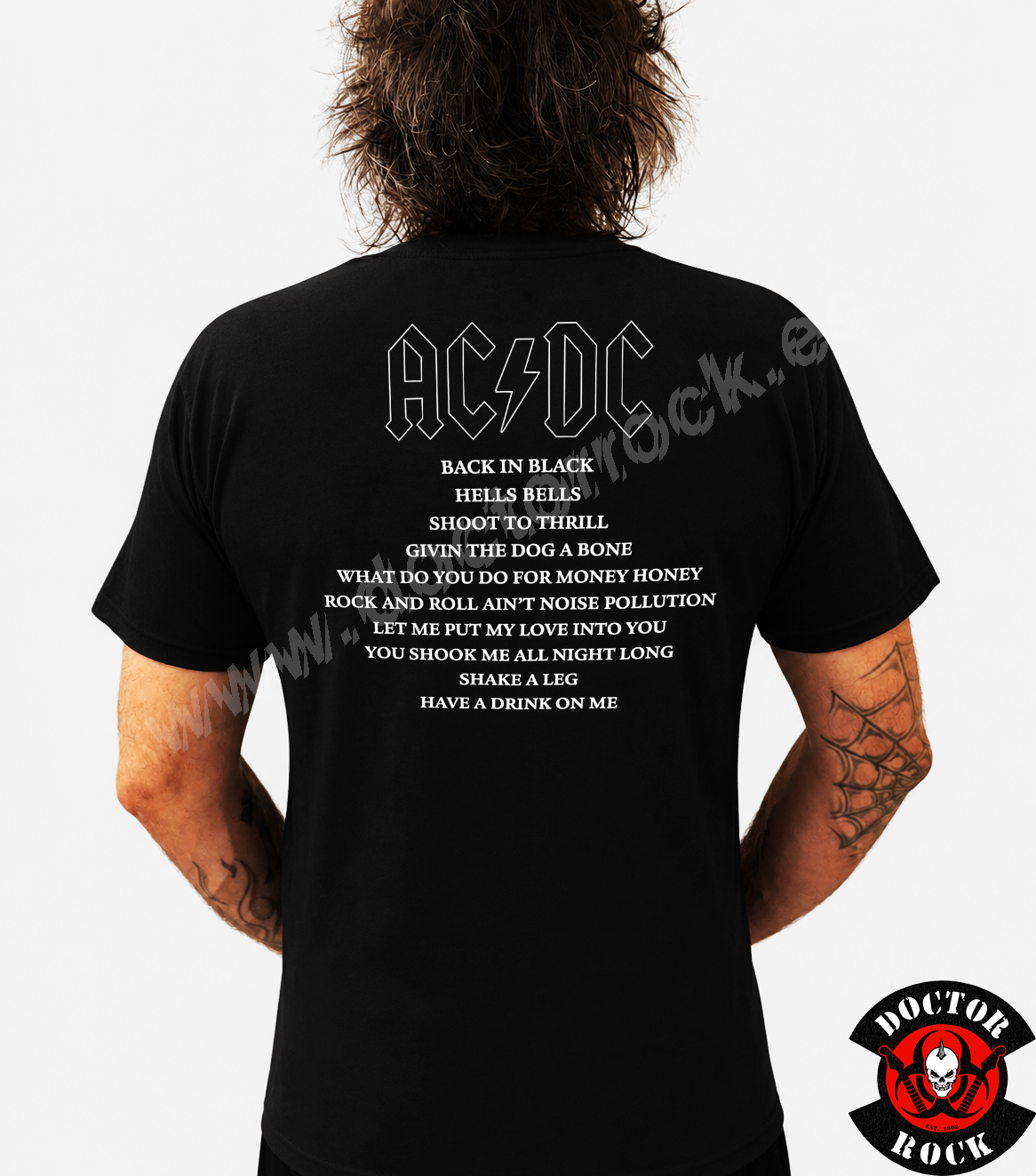 Camiseta AC/DC Back In Black Tracklist - Imagen 3