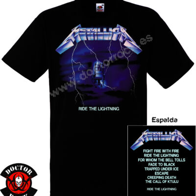 Camiseta Metallica Ride The Lightning Tracklist